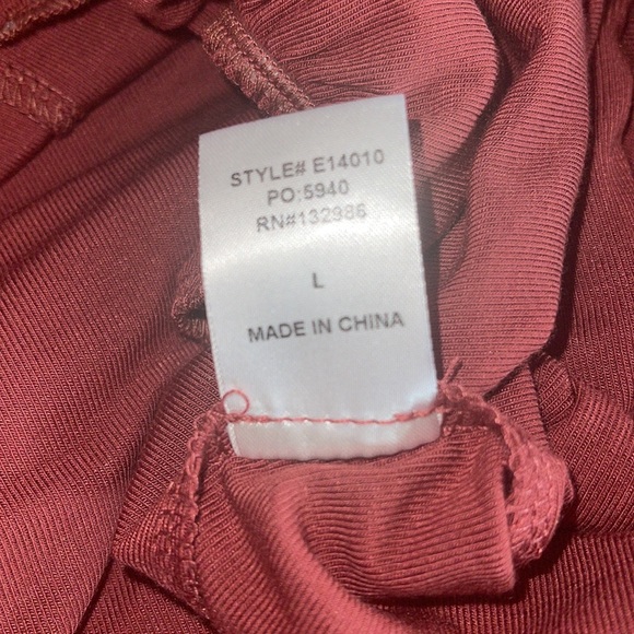 NWT Mittoshop Vneck adj. Straps Babydoll Style Tank Top SZ L in Brickred - Picture 8 of 8